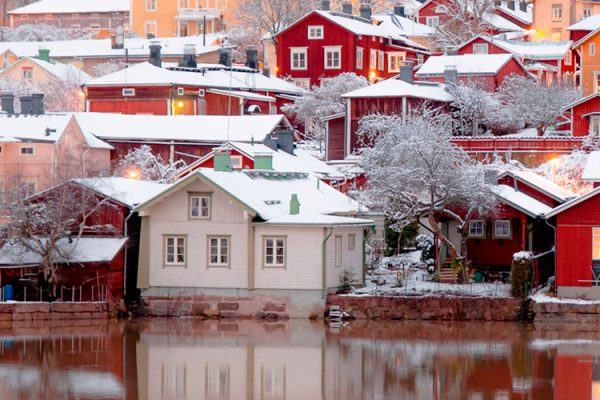 Located on the Porvoo River's banks, the Old Town of Porvoo is a vibrant blend of shops, restaurants, historic buildings like the 14th-century Porvoo Cathedral, and 18th-century Red Warehouses now hosting boutiques and artisan studios.