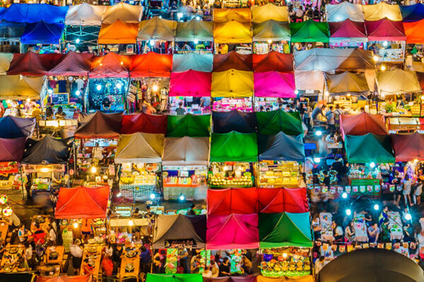 Ratchada Train Market, or Ratchada Rot Fai in Thai, is one of Bangkok's most beloved night markets. It's a largely open-air market with over 1,000 shops