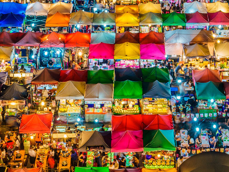 Ratchada Train Market, or Ratchada Rot Fai in Thai, is one of Bangkok's most beloved night markets. It's a largely open-air market with over 1,000 shops