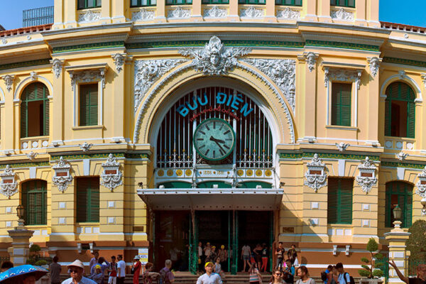 The Saigon Central Post Office is a true architectural gem. Built in the late 19th century, this stunning building is a must-see for anyone visiting Ho Chi Minh City. The exterior of the post office is adorned with beautiful French neoclassical features, while the interior is grand and spacious, with high ceilings and plenty of natural light. Even if you're not mailing a letter, it's worth stopping by just to admire the architecture.