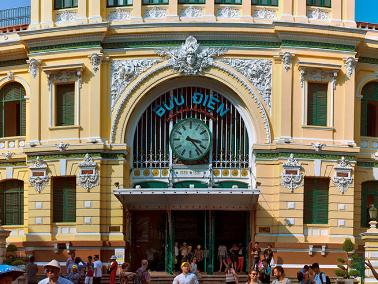 The Saigon Central Post Office is a true architectural gem. Built in the late 19th century, this stunning building is a must-see for anyone visiting Ho Chi Minh City. The exterior of the post office is adorned with beautiful French neoclassical features, while the interior is grand and spacious, with high ceilings and plenty of natural light. Even if you're not mailing a letter, it's worth stopping by just to admire the architecture.