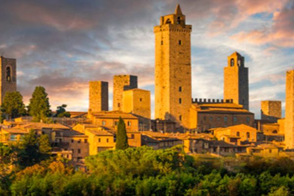 Discover the charm of San Gimignano, a Tuscan hill town with medieval architecture, 14 stone towers, and scenic countryside. Famous for Vernaccia wine, it's a must-visit destination for history, culture, and breathtaking views. Only 25 miles from Florence and Siena.