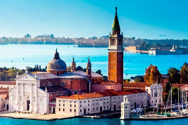 Discover the charm of San Giorgio Maggiore, a scenic Venetian Lagoon island. Accessible by boat from Venice's main islands, it's a must-visit spot offering breathtaking views and a serene ambiance.