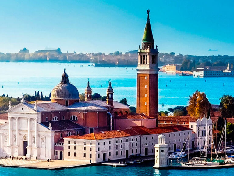 Discover the charm of San Giorgio Maggiore, a scenic Venetian Lagoon island. Accessible by boat from Venice's main islands, it's a must-visit spot offering breathtaking views and a serene ambiance.