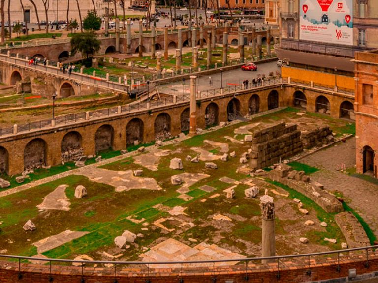 Trajan's Market, in Rome, Italy, built by Emperor Trajan in the 2nd century AD, was a thriving shopping center with multi-level shops and government offices. Today, it stands as a remarkable ancient market, offering insights into Rome's commercial and administrative life.