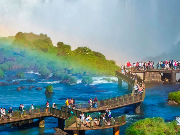 Iguazu Falls in Brazil is a captivating South American attraction, offering spectacular views through diverse experiences like boat rides and hiking trails. Ideal for nature enthusiasts keen on exploring unique cultures.