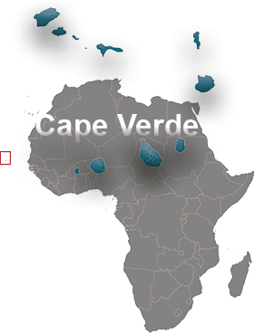 Africa map with Cape Verde detail