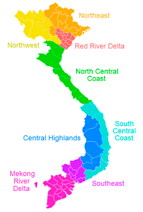 Vietnam Region Map