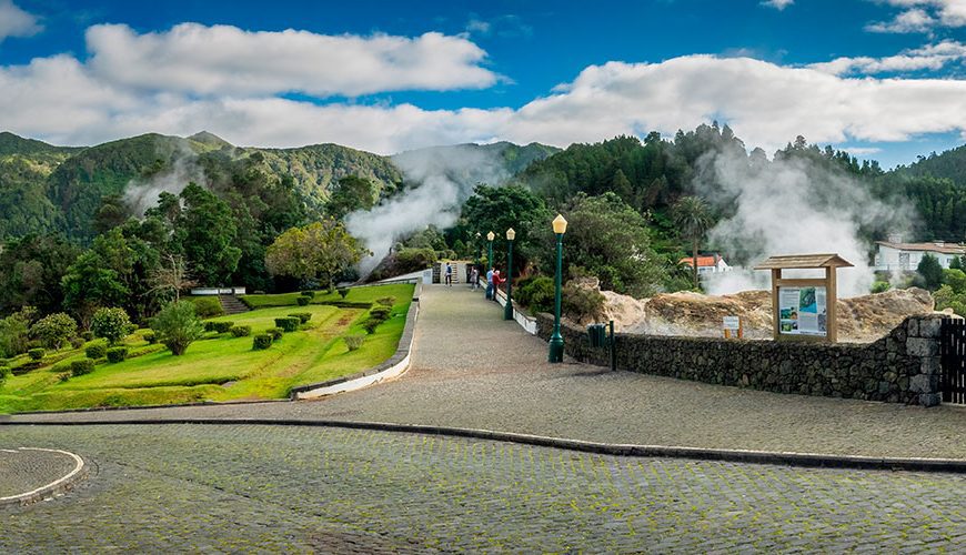 Furnas town panorama, Sao Miguel - Azores