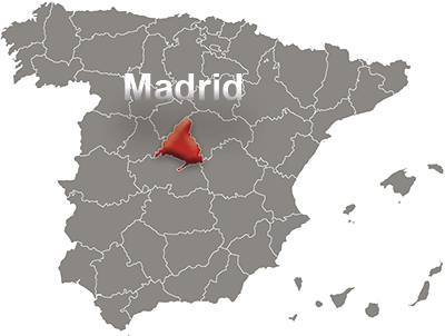 Spain map with Madrid detail