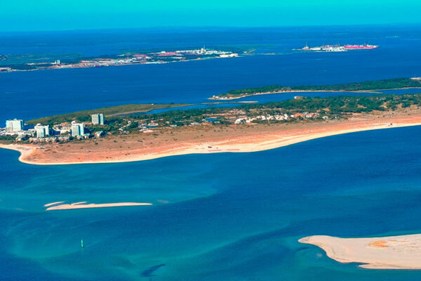 Troia beach sky view Portugal