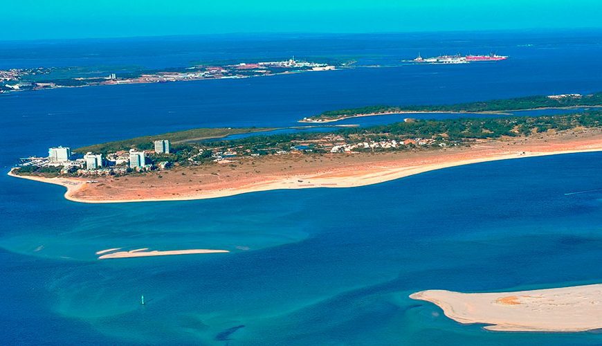 Troia beach sky view Portugal