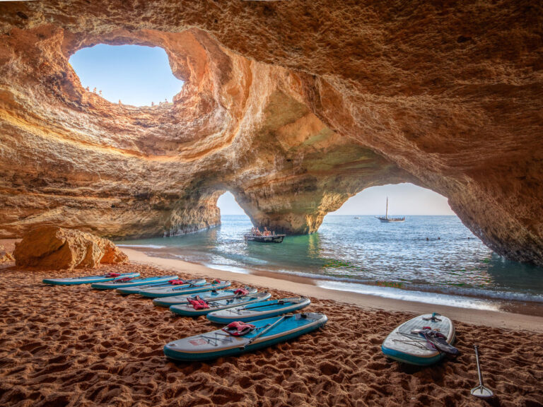 Stand Up Paddle In The Benagil Cave - In the Algarve, you will find some of the most beautiful beaches and sea caves in the...