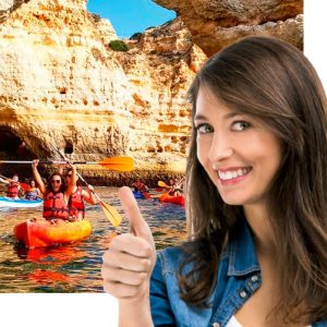 Benagil Kayaks Tours: Embark on an unforgettable adventure in a Benagil Kayak Tour. Our experienced team will guide you through the mesmerizing Algarve coastline, revealing hidden caves known only to locals. Prepare for an exhilarating kayak journey as we explore small and large caves, immersing ourselves in the natural wonders of this stunning region.