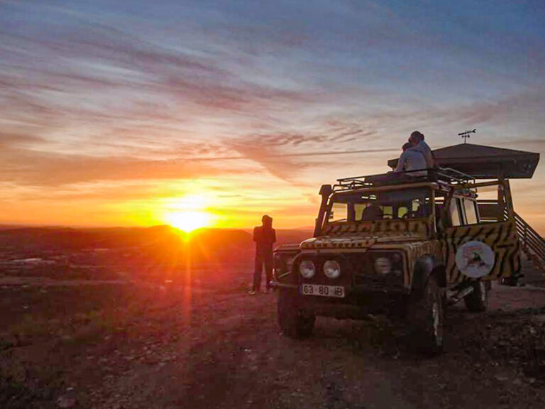 Sunset Jeep Safari: Experience the Magic of Algarve's Countryside with our Sunset Jeep Safari from Albufeira. Embark on a magical journey through the picturesque Algarve countryside. As the day draws to a close, join us for a Sunset Jeep Safari that unveils the true beauty of the region. Immerse yourself in the authentic Algarve, where crystal-clear waters, breathtaking scenery, and a mesmerizing sunset await.