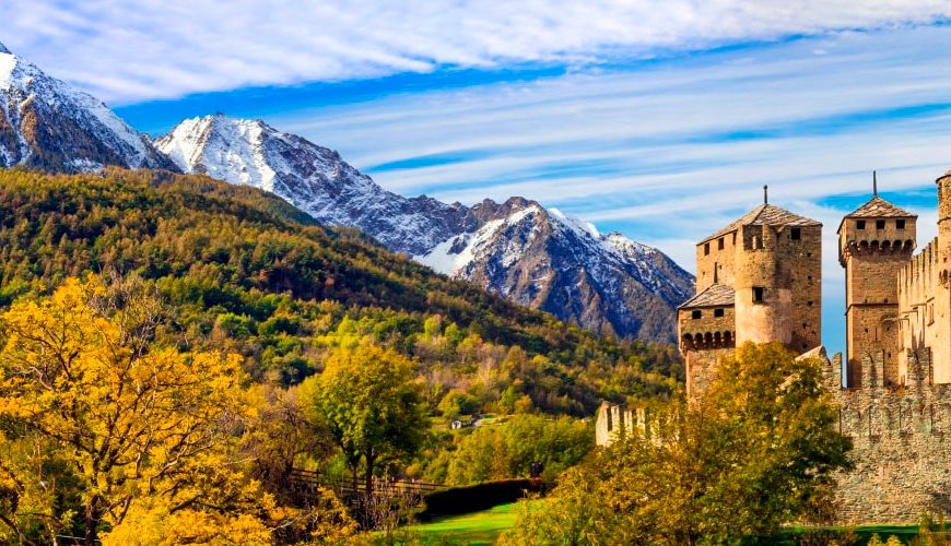 Welcome to the breathtaking Aosta Valley, a hidden gem nestled in the heart of the Italian Alps. Embark on an unforgettable journey as you explore a natural wonderland that captivates with its snow-capped peaks, lush valleys, and charming Alpine villages.