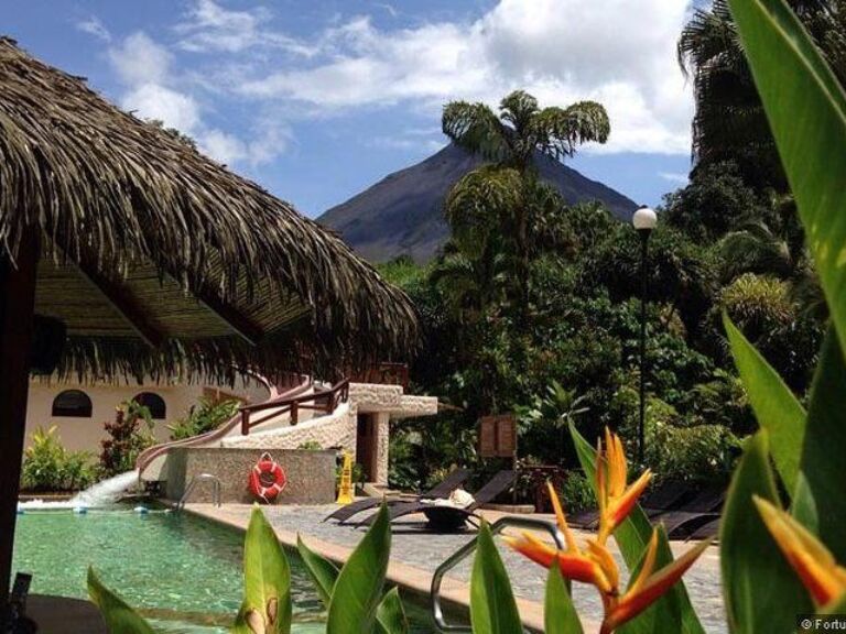 Arenal Volcano And Tabacon Hot Springs From San Jose