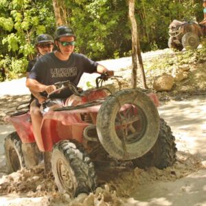 ATV Ride, Cenote Swim, and Rio Secreto Nature Reserve with Transportation from Playa del Carmen