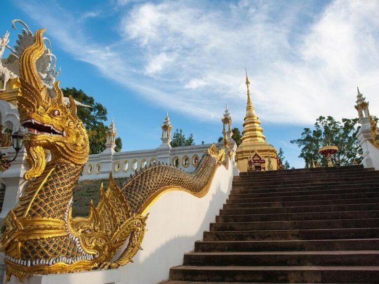 Chiang Rai Golden Triangle & White Temple Private Tour – Full Day. Unlock the mystical treasures of Chiang Rai on this unparalleled private tour. Journey to the fabled Golden Triangle, where three nations merge, bask in the radiant splendor of the iconic White Temple, and witness the power of nature at Mae Khajan Hot Spring.