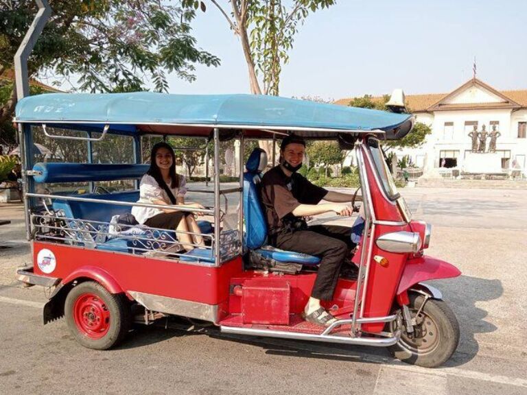 Chiang Mai City Tuk Tuk Tour - Half Day. Experience the vibrancy of Chiang Mai from the iconic seat of a tuk-tuk! This half-day tour offers a whirlwind journey around the ancient city, allowing you to dive deep into its historical, cultural, and architectural marvels – all while enjoying the thrilling ride of Thailand's most celebrated three-wheeled vehicle.