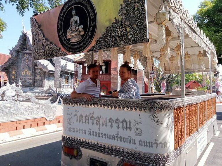 Chiang Mai City Tuk Tuk Tour - Half Day. Experience the vibrancy of Chiang Mai from the iconic seat of a tuk-tuk! This half-day tour offers a whirlwind journey around the ancient city, allowing you to dive deep into its historical, cultural, and architectural marvels – all while enjoying the thrilling ride of Thailand's most celebrated three-wheeled vehicle.