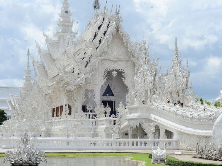 Chiang Rai day trip Private Tour. Amazing long day trip from Chiang Mai to Chiang Rai (the city of art and minorities). This tour will takes you to the unique White temple and Blue temple. Visit the hot springs between Chiang Mai and Chiang Rai, the Golden triangle where Thailand, Myanmar and Laos meet. Air conditioning car or vans service. English speaking guide will explain all about surroundings, rice paddy and all things to see on the trip to the Northern most provice of Thailand. Enjoy a delicious local lunch. Let's do it the highlights of the north!