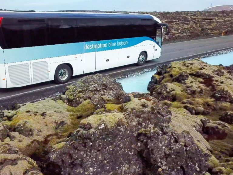 BLUE LAGOON TRANSFER ( Return transfer from Reykjavík ). Fixed schedule transfer between Reykjavík and the Blue Lagoon.