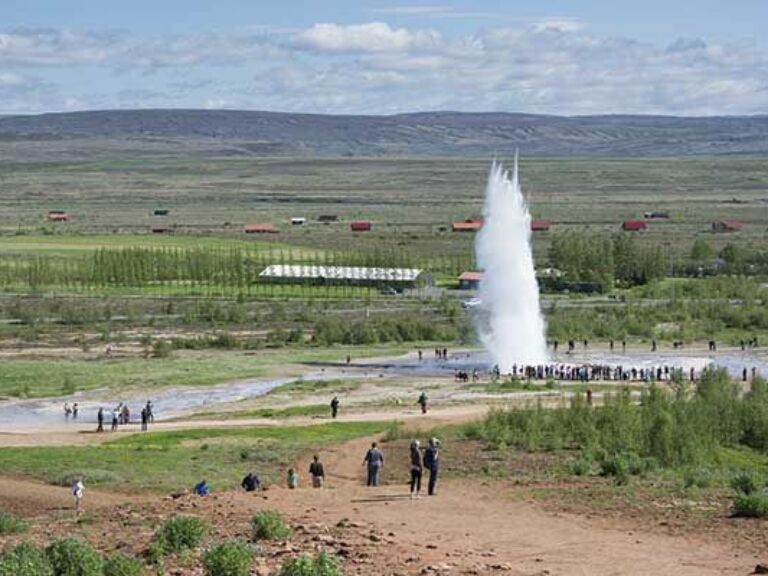 The Golden Circle Classic is our bestselling day tour! Follow in the footsteps of the Vikings as you walk down into the rift valley where the American and Eurasian continental plates are literally pulling apart at Þingvellir National Park, a UNESCO World Heritage Site and the birthplace of the oldest existing parliament.