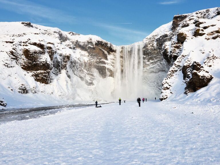 South Coast Classic (Guided In 10 Languages): Drive along the southwestern stretch of the ring road leading from Reykjavik along volcanoes, waterfalls, and glaciers to the black sand beach and Iceland's southernmost town, Vík. The tour starts with a drive through the Hellisheiði mountain pass bringing you through moss-covered lava fields and past geothermal springs down to farmland along the coastline.