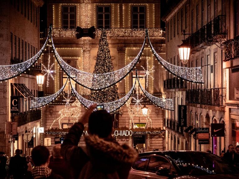 Christmas Lights Creative Photography in Lisboa