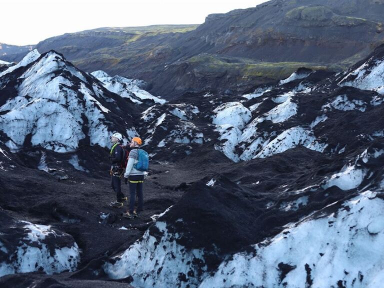 Glacier hike at Sólheimajökull | Semi Private Tour (max 3 prs.)  - This tour is an excellent choice for experiencing the magnificent Sólheimajökull glacier in your own pace. The hike is relatively easy and you will get to see unique ice formations, jagged ridges, and color combinations from past volcanic eruptions. During the hike, you will learn more about the glacier and have lots of fun!