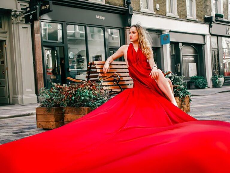London Flying Dress Photoshoot.