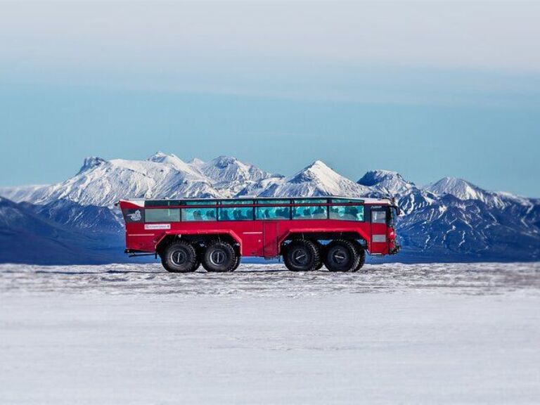 Red Glacier Monster Truck Tour - One of our Gigantic Sleipnir Trucks will take you comfortably and safely to the place that...
