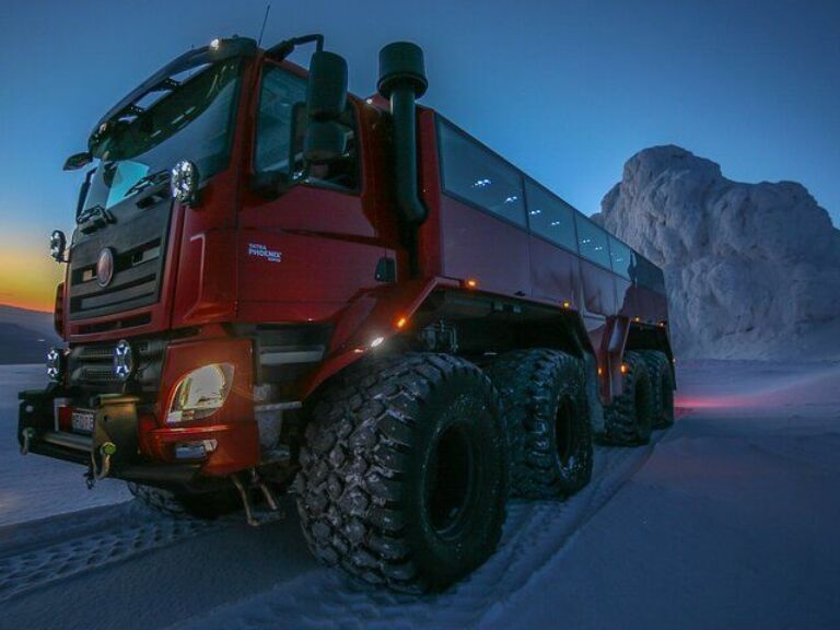 Red Glacier Monster Truck Tour - One of our Gigantic Sleipnir Trucks will take you comfortably and safely to the place that...