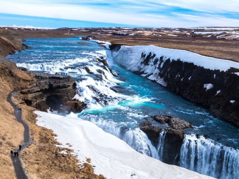 The Golden Circle Classic is our bestselling day tour! Follow in the footsteps of the Vikings as you walk down into the rift valley where the American and Eurasian continental plates are literally pulling apart at Þingvellir National Park, a UNESCO World Heritage Site and the birthplace of the oldest existing parliament.