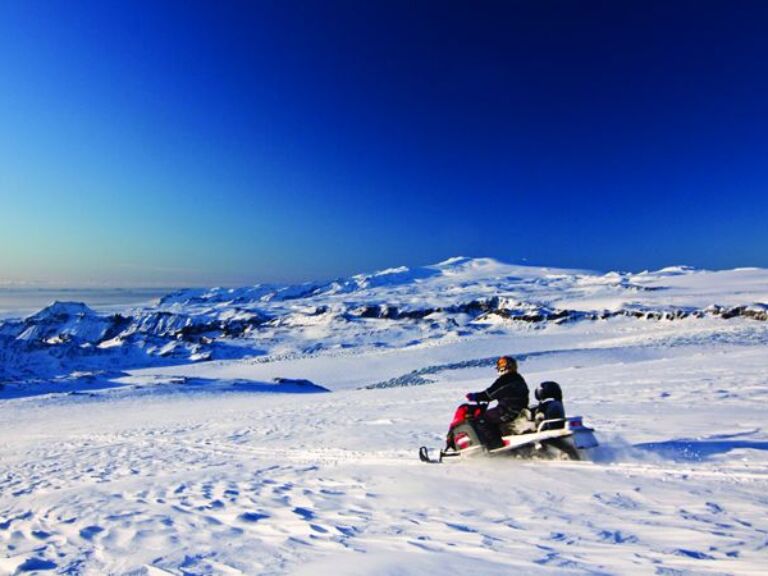 South Coast And Glacier Ride: This is the perfect tour for those seeking a bit extra thrill while ticking off some of Iceland’s must-sees. The tour offers a fun, scenic and comfortably challenging snowmobiling ride. It is a great way to explore and experience the wilderness and get in touch with the glacier.