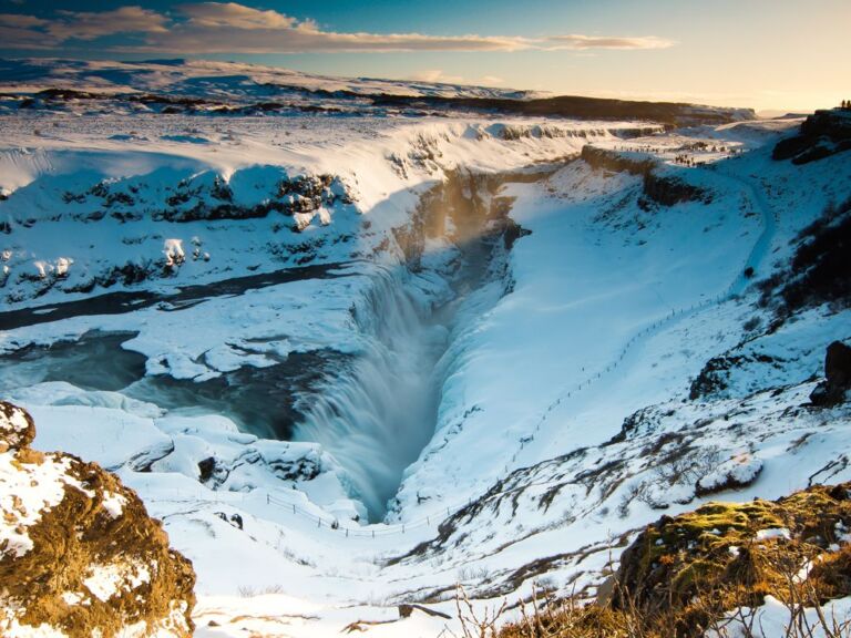 GOLDEN CIRCLE AND GLACIER.