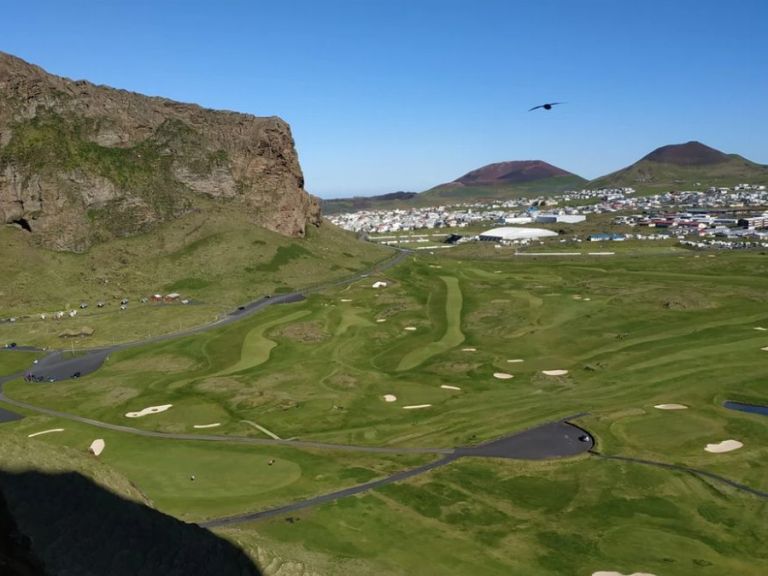 3 Day Golf tour Vestmannaeyjar. Seljalandsfoss will be the first stop of the day. You will have the opportunity to walk behind if and get so great pictures. From there we continue along the magnificent Eyjaföll while get glimpses of the glacier Eyjafjallajökull.