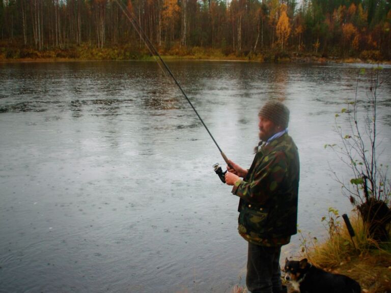 Ice fishing at winter time and fishing at the summertime.