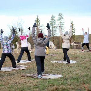 Reindeer yoga.