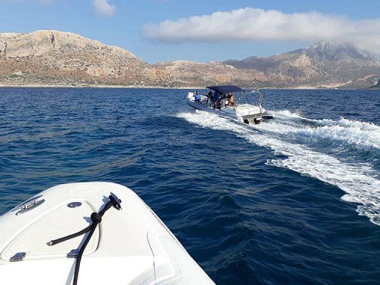 Full Private Cruise to Thodorou with the Rovinsonas boat via Balos and Gamvousa. Starting from Chania Port.