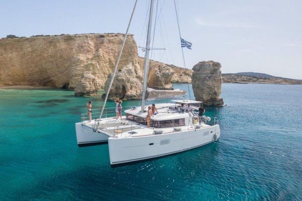 Private Catamaran Trip from Naxos to Paros and Panteronisia