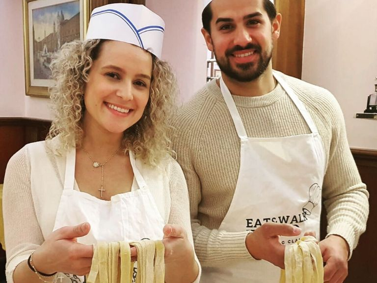 Walk and Taste - 15 Tastings in Campo de Fiori Market with Pasta Making Class.