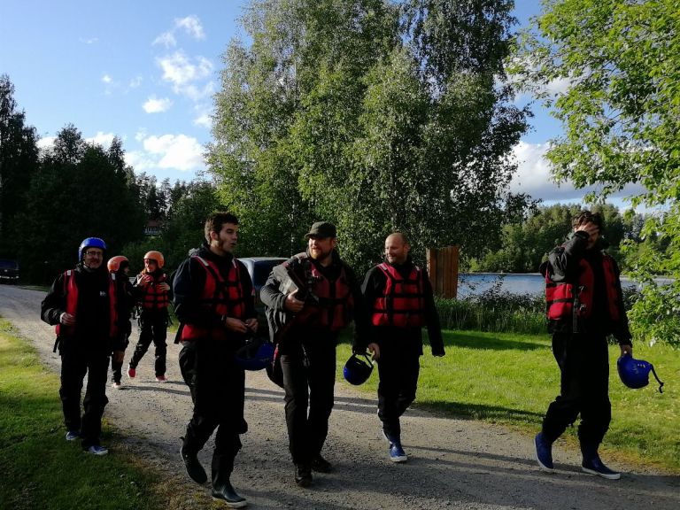 Rafting in Kuusaa River.