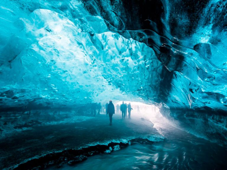 2 day Private south coast winter tour with optional blue ice cave or glacier hike.