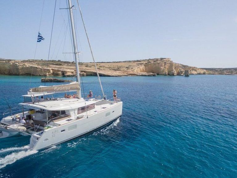 Private Catamaran Trip from Naxos to Paros and Panteronisia.