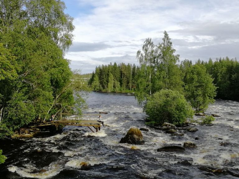Rafting in Kuusaa River.