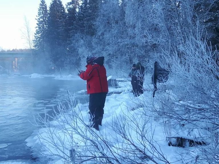 Guided Fishing in Kuusaa River.