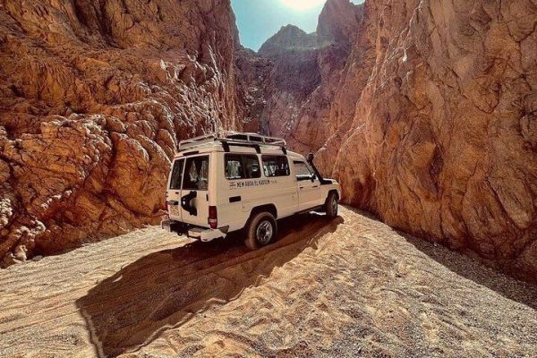 Canyon Salama Jeep Safari and Snorkeling at Dahab from Sharm el Sheikh