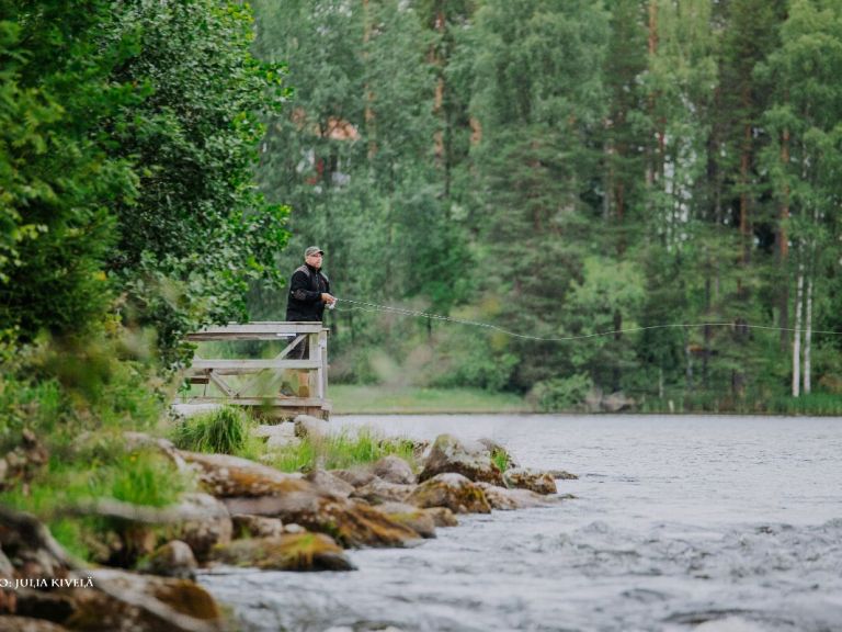 Guided Fishing in Kuusaa River.